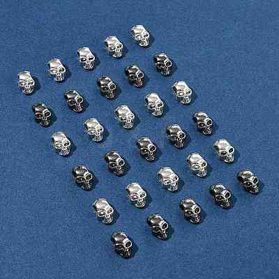 30Pcs 2 Colors Tibetan Style Alloy European Beads TIBEB-FS0001-19-1