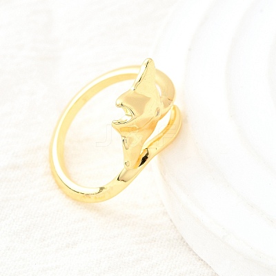 Brass Cuff Rings for Women RJEW-F184-08A-G-1