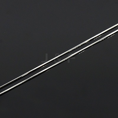 Anti-Tarnish Trendy Unisex Rhodium Plated 925 Sterling Silver Snake Chain Necklaces STER-M034-B-08-1