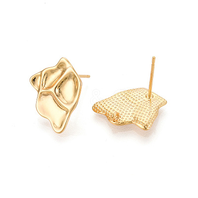 Brass Stud Earring Findings KK-N263-13G-1