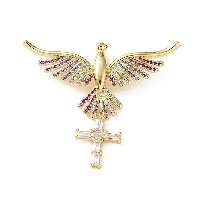 Brass Micro Pave Colorful Cubic Zirconia Pendants CU-CBA03AF-13G-1