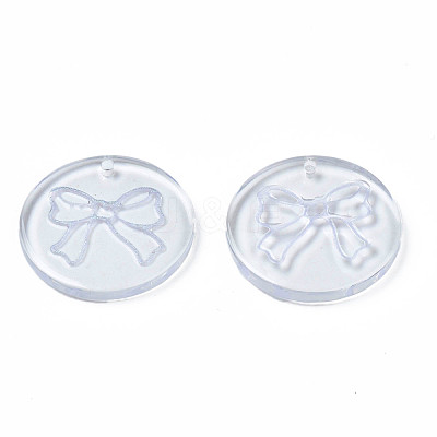 Transparent Resin Pendants RESI-N030-006D-1