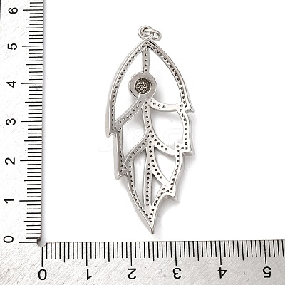 Brass Micro Pave Cubic Zirconia Big Pendants KK-U076-08P-1