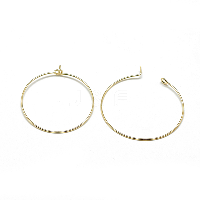 Brass Hoop Earrings KK-T032-015G-1