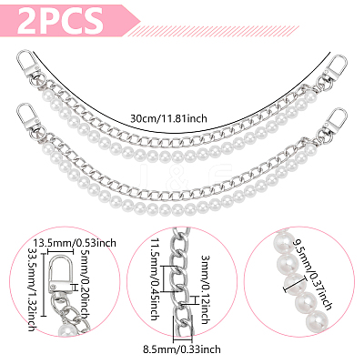 ABS Plastic Imitation Pearl Mobile Straps AJEW-WH0270-628P-1