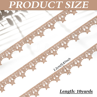 10 Yards Polyester Lace Ribbon OCOR-ME0001-05-1