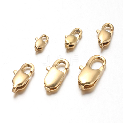 Ion Plating(IP) 304 Stainless Steel Lobster Claw Clasps X-STAS-F094-05E-G-1