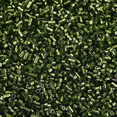 Baking Paint Silver Lined Glass Seed Beads SEED-H003-09D-1