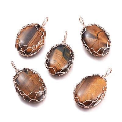 Mixed Gemstones Pendants G-K305-B-RG-1