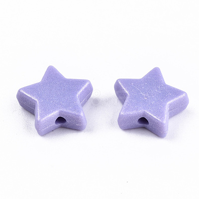 Spray Painted Acrylic Beads MACR-T037-06-1