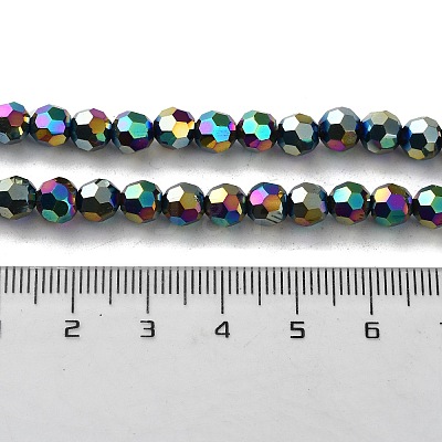Electroplate Glass Bead Strands EGLA-R042-6mm-04-1