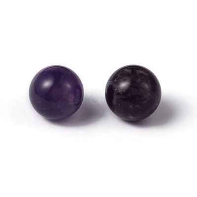 Natural Amethyst Round Beads X-G-P072-48-8mm-1