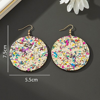 Acrylic Glitter Dangle Earrings for Women FS-WGAA719-01-1