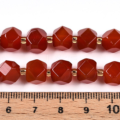 Natural Carnelian(Dyed & Heated) Beads Strands G-T140-09B-1