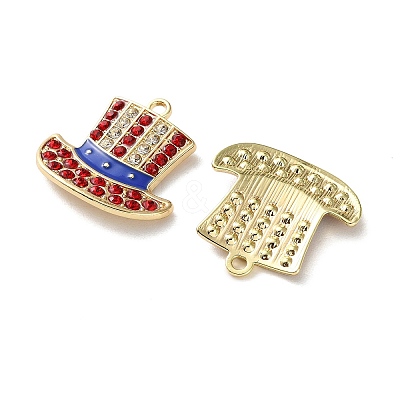 Independence Day Alloy Enamel Pendants X1-ENAM-I069-01G-02-1