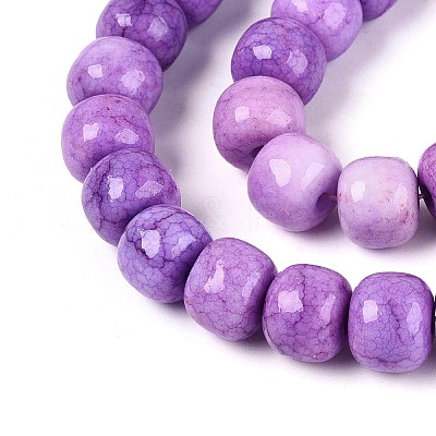 Ombre Effect Dyed Glass Beads Strands GLAA-N067-01A-11-1