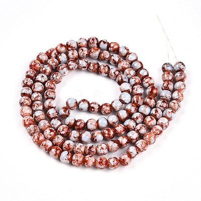 Baking Paint Glass Beads Strands X-DGLA-N003-8mm-A03-1