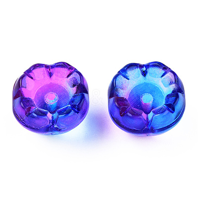 Transparent Spray Painted Glass Beads X-GLAA-N035-032-G01-1