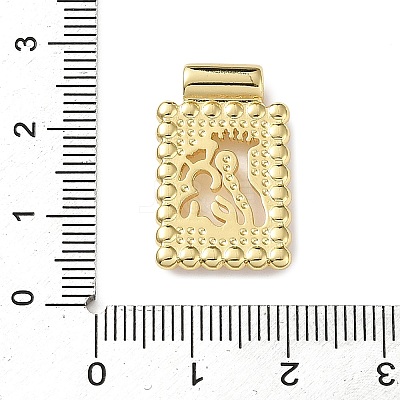 Brass & Plastic Pearl Pendants KK-L269-01G-04-1