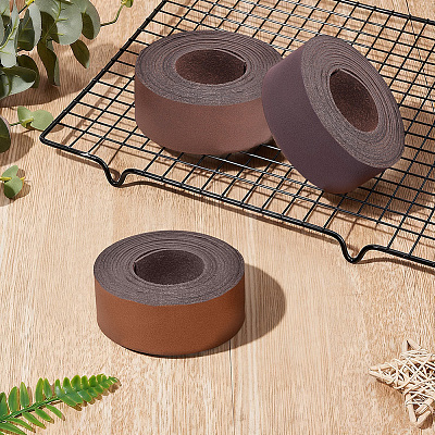 3 Rolls 3 Colors Flat PU Leather Cord LC-GF0001-15A-1
