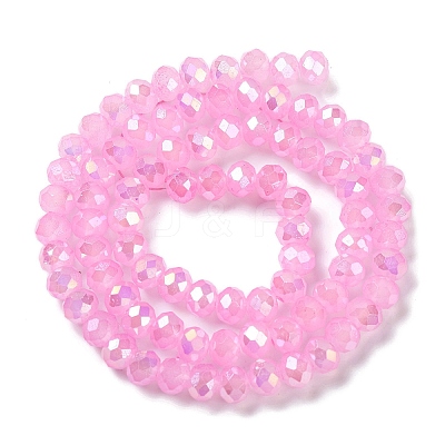 Baking Electroplate Glass Beads Strands DGLA-A039-J10mm-B18-1