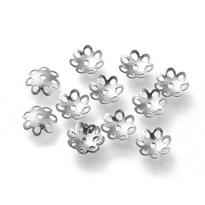Non-Tarnish 304 Stainless Steel Bead Caps STAS-K194-05P-1