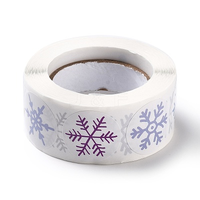 Christmas Themed Flat Round Roll Stickers DIY-B045-04B-1