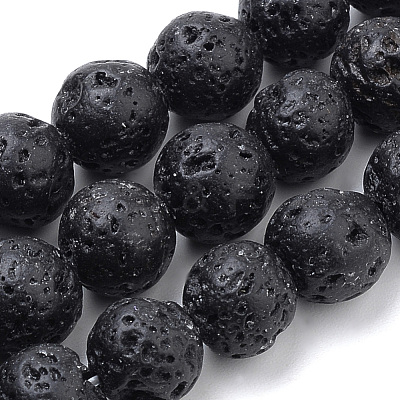 Natural Lava Rock Beads Strands G-S259-11-10mm-1