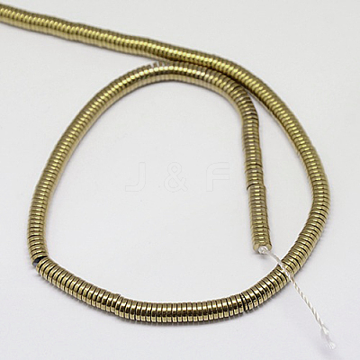 Electroplate Non-magnetic Synthetic Hematite Beads Strands G-J164A-4mm-07-1