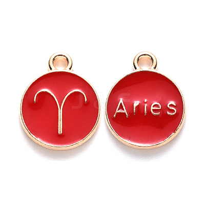 Alloy Enamel Pendants ENAM-S124-01B-07A-1