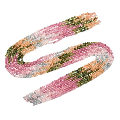 Gradient Color Natural Multicolor Tourmaline Beads Strands G-D110-A02-08-1