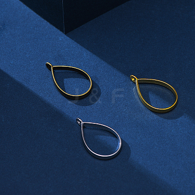 Rack Plating Alloy Drop Open Back Bezel Pendants PALLOY-CJ0001-24-FF-1