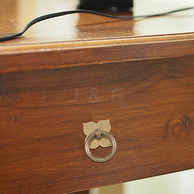 Clover Brass with Iron Drawer Pull Drop Handles KK-WH0079-64-1