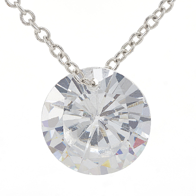 Cubic Zirconia Pointed Back Pendants ZIRC-N037-4mm-01-1