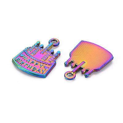 Rainbow Color Alloy Pendants PALLOY-S180-260-NR-1
