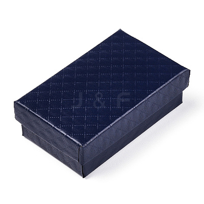 Rhombus Textured Cardboard Jewelry Boxes CBOX-T006-02B-1