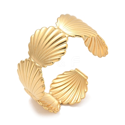 304 Stainless Steel Cuff Bangles for Women AJEW-P127-20G-1