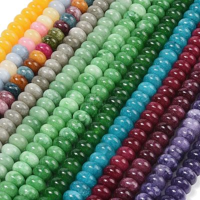 Dyed Natural White Jade Beads Strands G-G107-A07-01-1