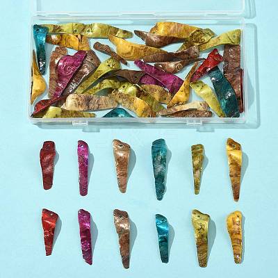 50Pcs Spray Painted Natural Akoya Shell Big Pendants BSHE-FS0001-15-1