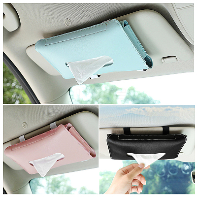 Imitation Leather Car Tissue Bag AJEW-GF0002-52B-1