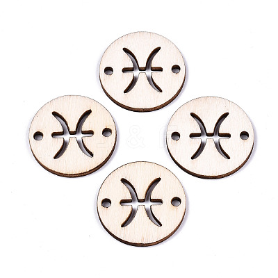 Unfinished Natural Poplar Wood Links Connectors WOOD-S045-139B-11-1