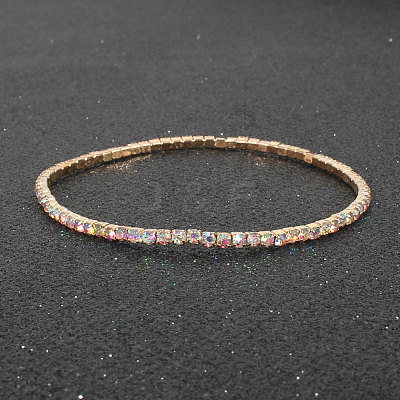 Alloy Rhinestone Cup Chain Bracelets for Women WG1E62A-09-1