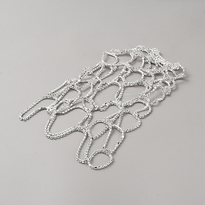 Alloy Rhinestone Tassel Chain Headbands for Women OHAR-WH20005-01S-1