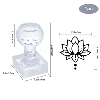 Clear Acrylic Soap Stamps DIY-WH0438-024-1