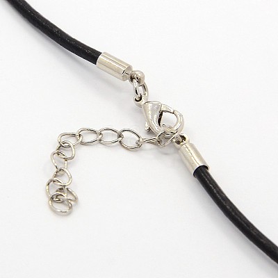 Leather Cord Necklace Making MAK-F002-01-1