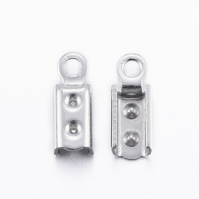 Tarnish Resistant 304 Stainless Steel Folding Crimp Ends X-STAS-H376-114-1