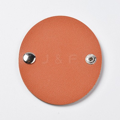 Earphone Leather Cable Winder AJEW-WH0079-E-1
