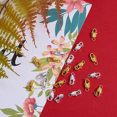 Brass Lobster Claw Clasps KK-CJ0001-35-1