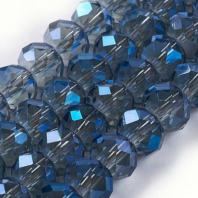Electroplate Glass Beads Strands EGLA-D020-8x5mm-59-1