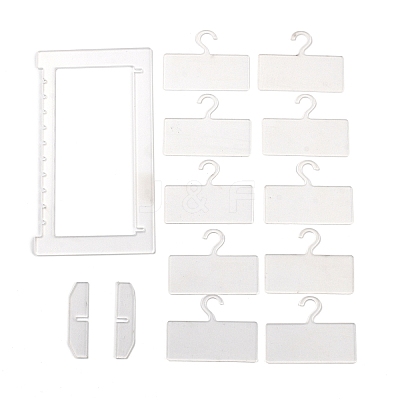 Transparent Acrylic Nail Art Display Boards ODIS-WH0017-069-1